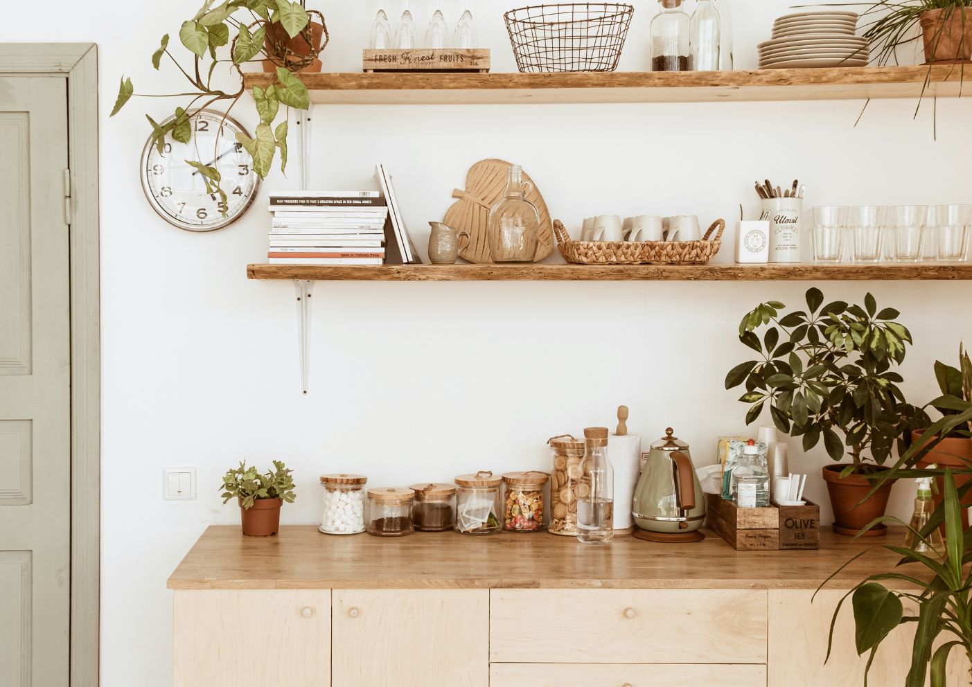 small functional kitchen designed earthy with neutral tones. Perfect for a single family or first time homebuyer.