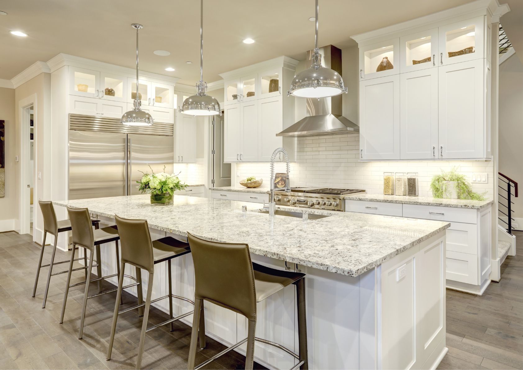 beautiful open modern kitchen.