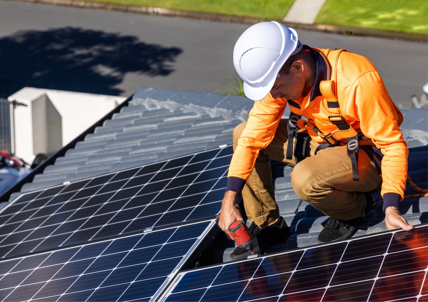 solar panel maintenance. 