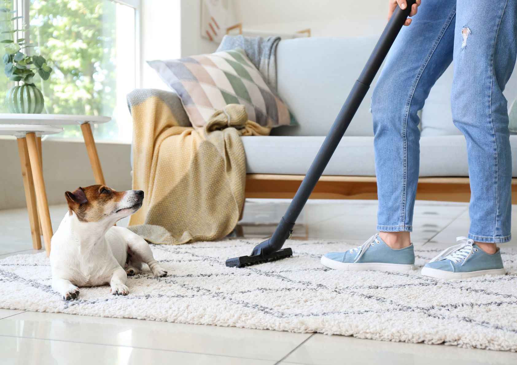 cleaning a home that is for sale. 